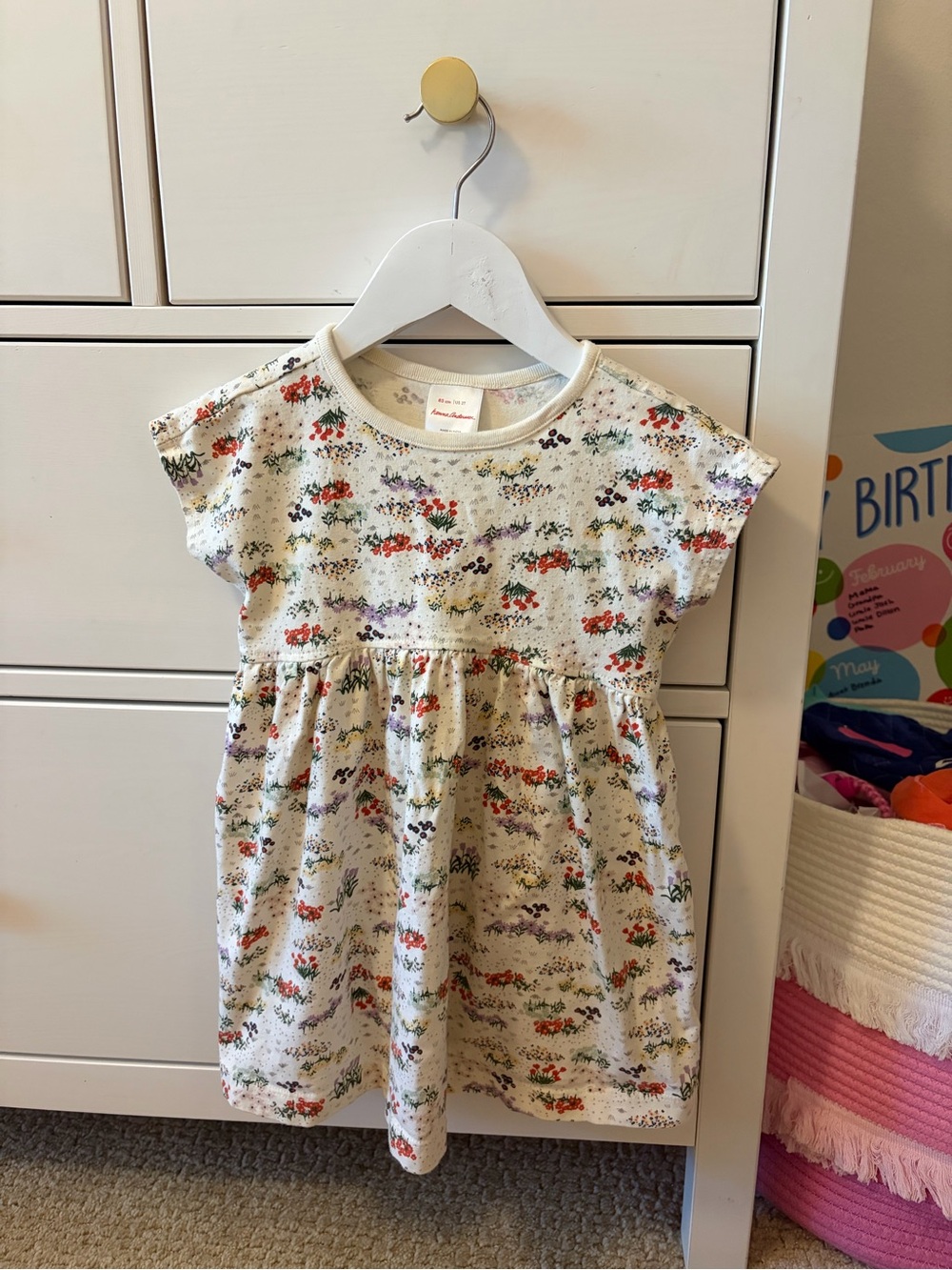 Hanna Andersson Floral Play Dress Girls 2T Cotton